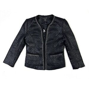 Amisu Jacket Women's 34 Black Long Sleeve Hook & Eye